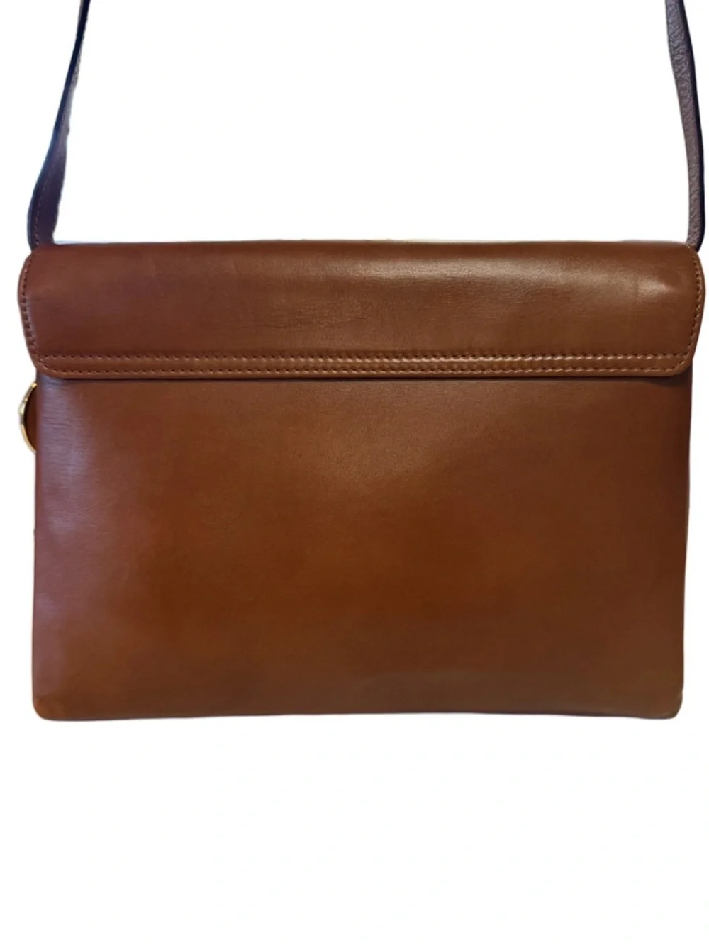 Celine Calfskin Leather Flap Bag with Gold Celine Logo Charm - Picture 3 of 15